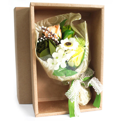 Bouquet parfumé de fleurs de savon couleur pastel – cadeau bien-être