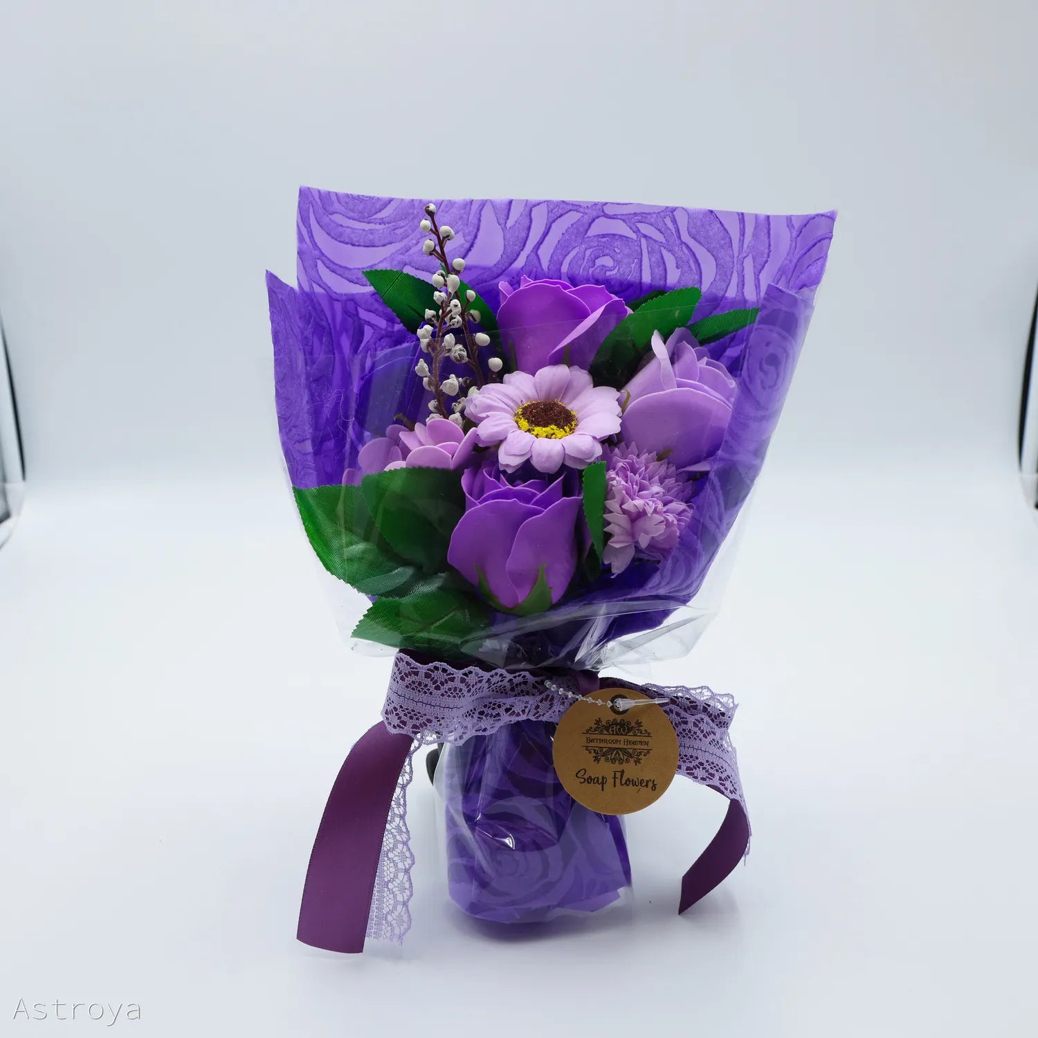 Bouquet de Fleurs de savon violet - format M Astroya