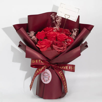 Grand Bouquet de Roses de savon rouges cadeau parfait