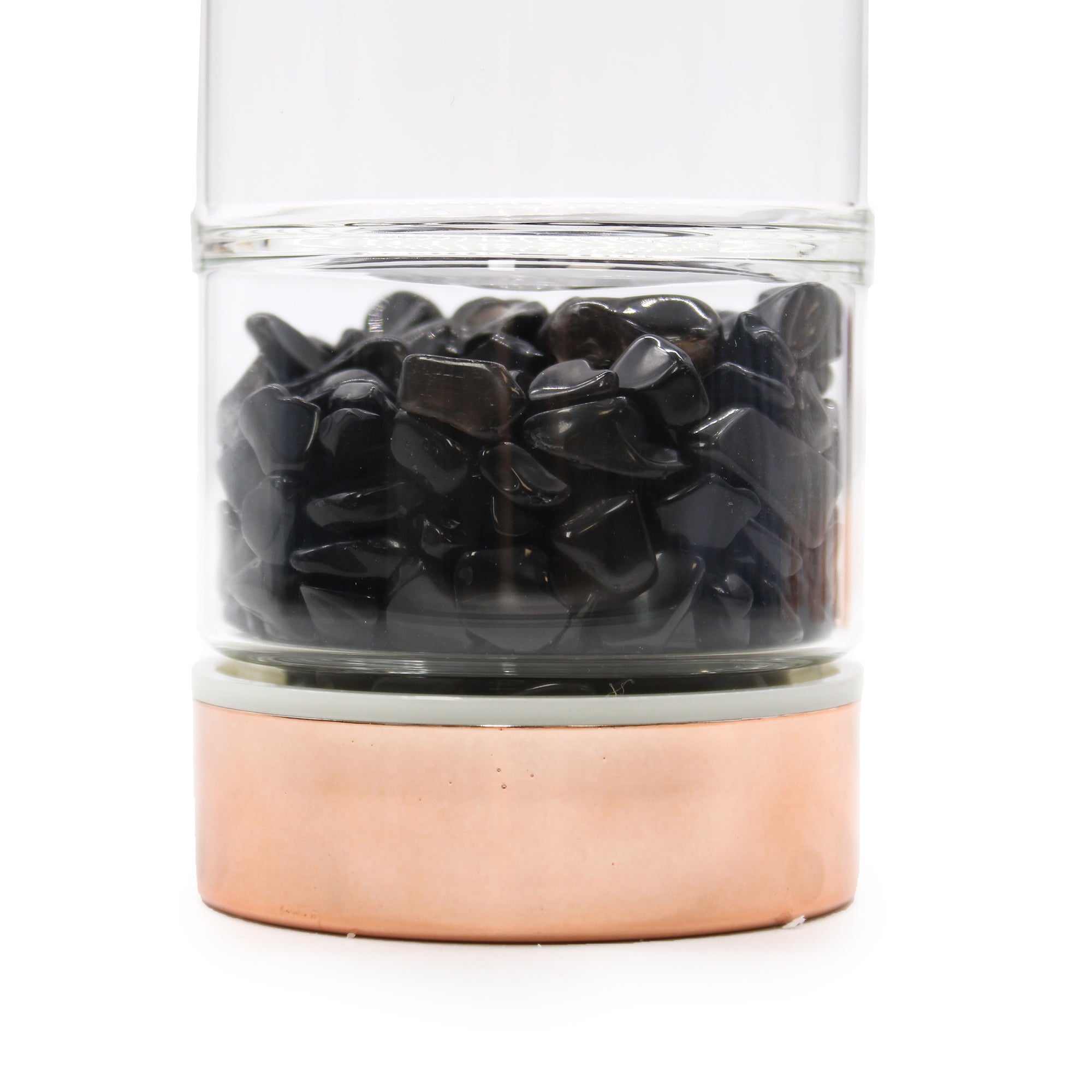 Compartiment inférieur de la bouteille infuseur Onyx avec pierres naturelles authentiques