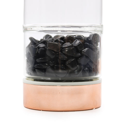 Compartiment inférieur de la bouteille infuseur Onyx avec pierres naturelles authentiques