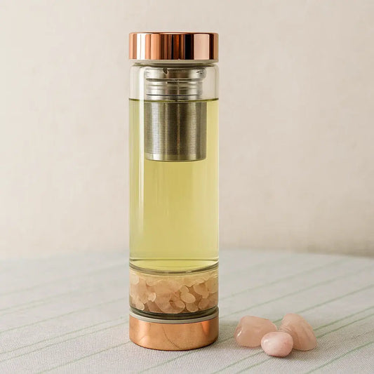 Bouteille infuseur à thés - Quartz rose