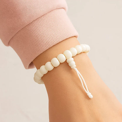 Bracelet réglable en Os Naturel | 21 perles