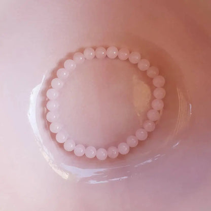 Bracelet de quartz rose pierre de 5mm