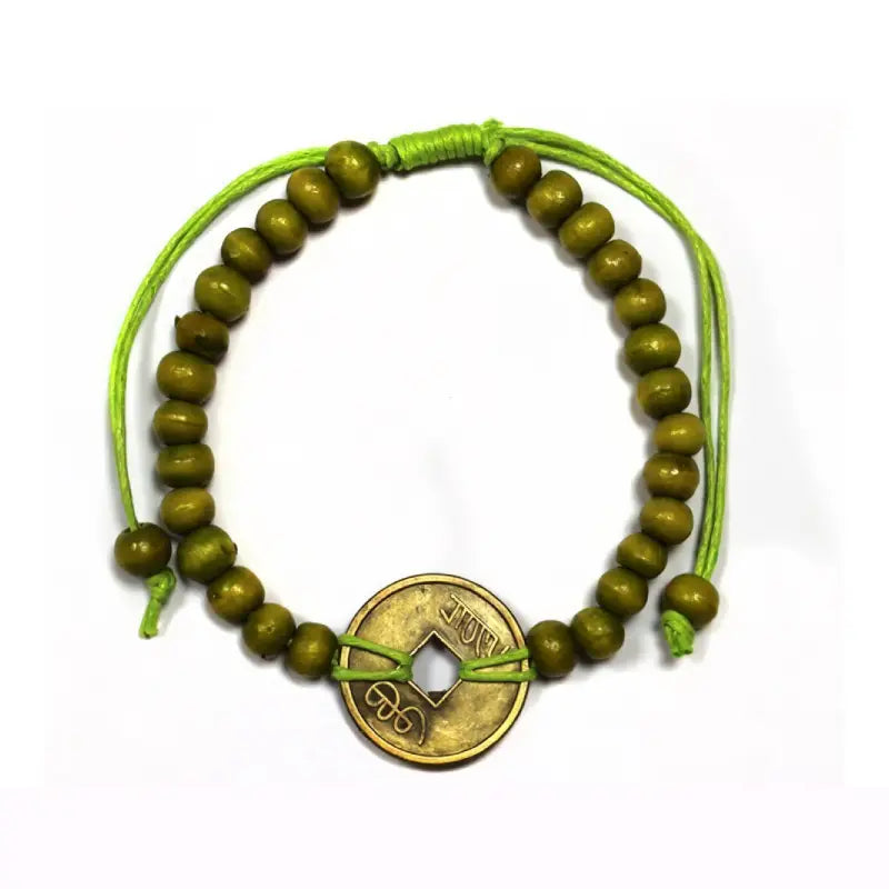 Bracelet Feng Shui - Vert Anis