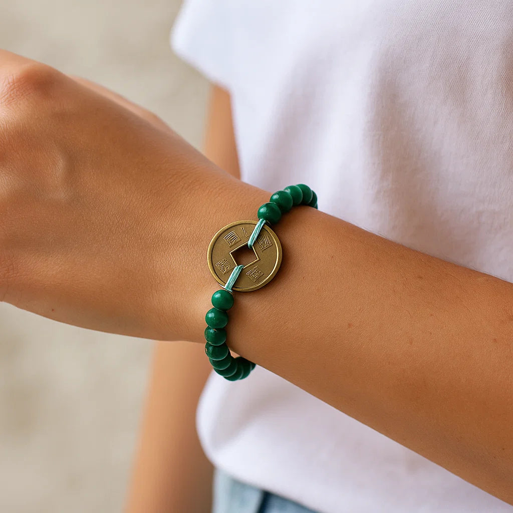 Bracelet Feng Shui - Vert