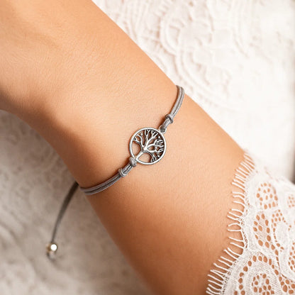 Bracelet Arbre de Vie lien gris