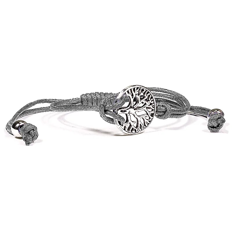 Bracelet Arbre de Vie Lien Gris – Élégance & Symbolisme
