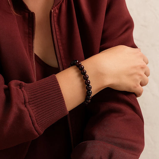 Bracelet Oeil de Tigre rouge