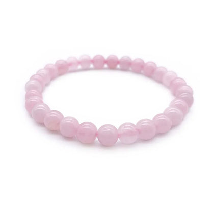Bracelet en quartz rose pierre naturelle – bijou bien-être symbole d’amour et de douceur