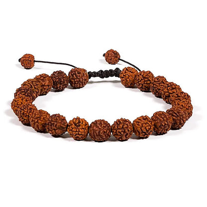 Bracelet Rudraksha ajustable | 21 perles détail