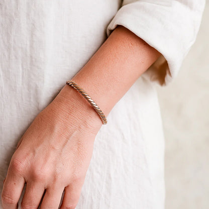 Bracelet torsadé couleur bronze
