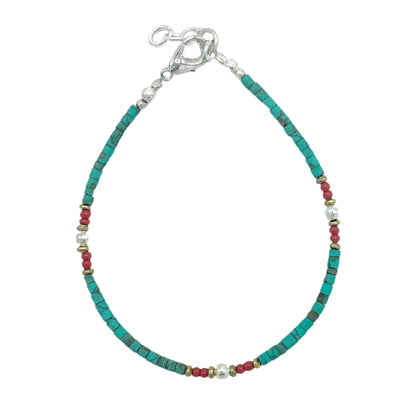 Bracelet de pierres précieuses - Turquoise &amp; Pierres
