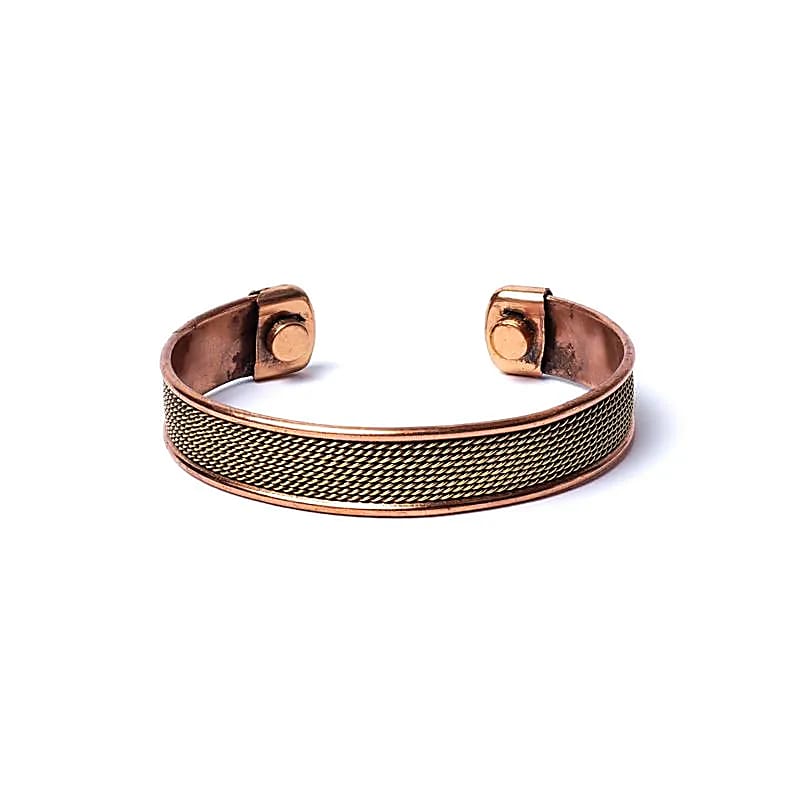 Elégant bracelet en cuivre magnétique avec ce motif corde