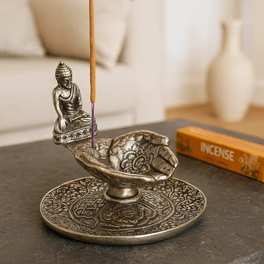 Brûleur d'encens mains offrants - Bouddha