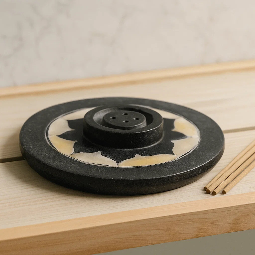 Brûleur encens en stéatite - Lotus