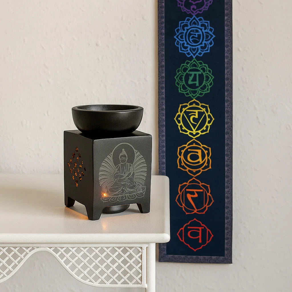 Brûle parfum en stéatite - Bouddha