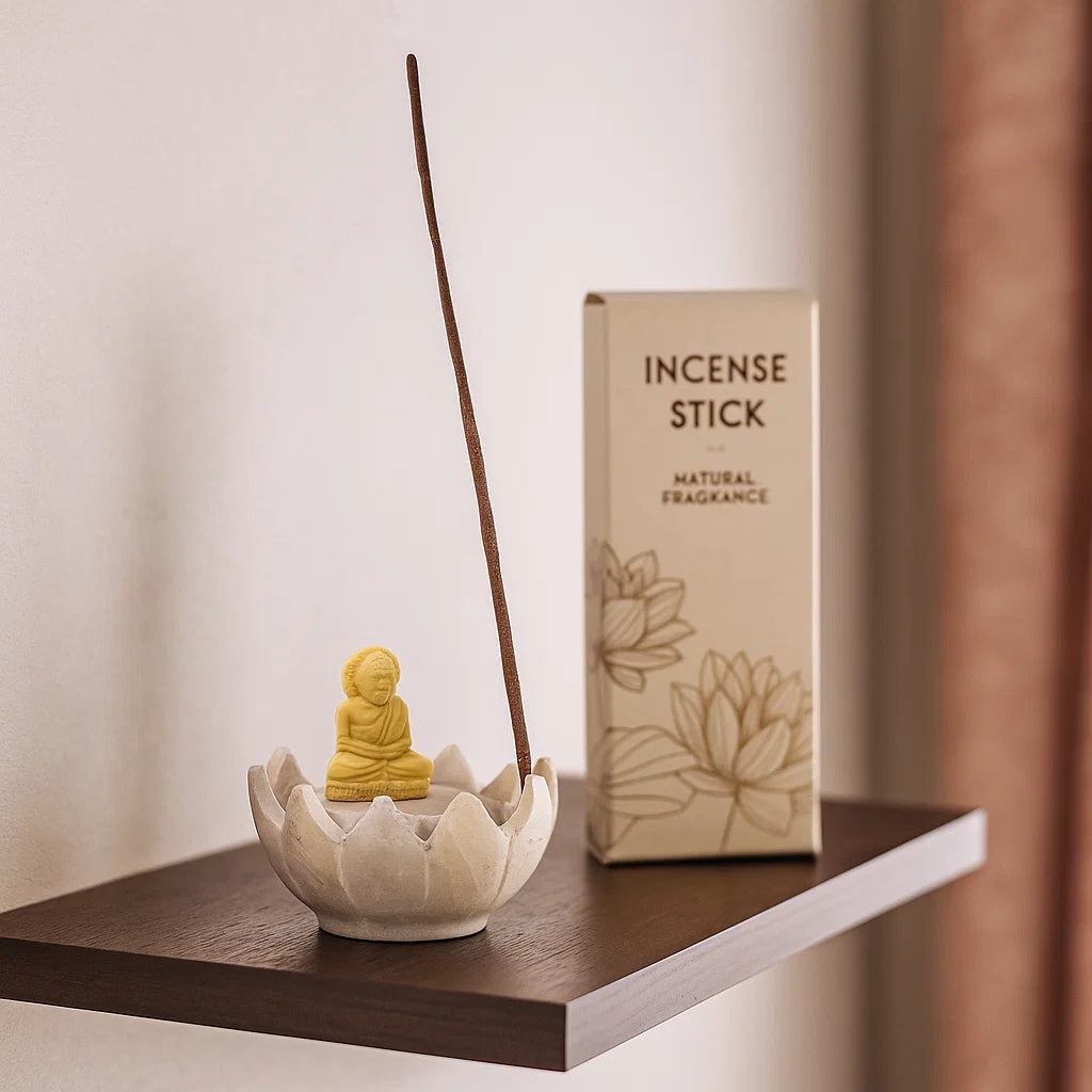 Brûleur encens bâton en stéatite - Bouddha