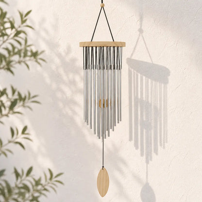 Carillon à vent 22 tubes alu et bois 25 cm