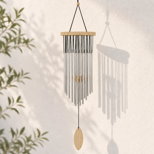Carillon à vent 22 tubes alu et bois 25 cm