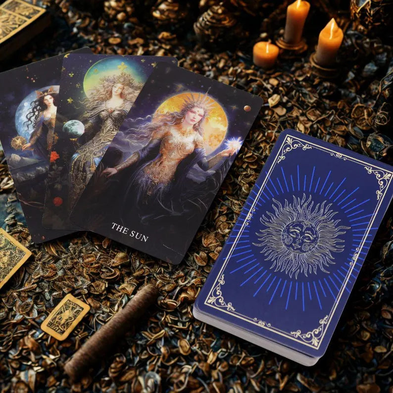 Jeu de tarot divinatoire cartes : 78 cartes de qualité