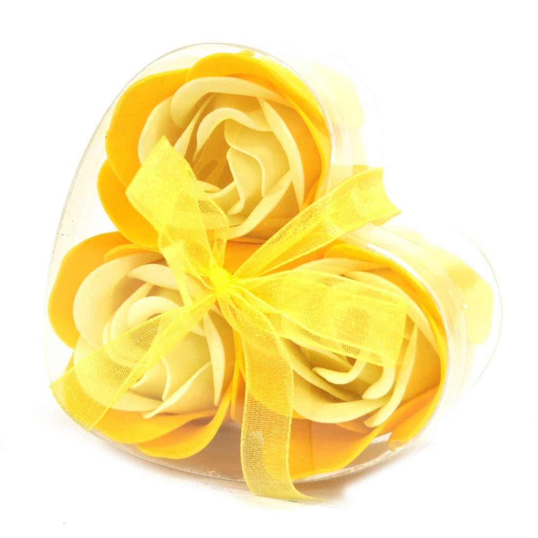 Coeur de 3 roses de savon