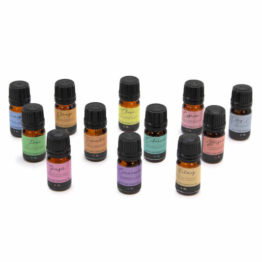 Coffret bien-être Automne contenant 12 huiles essentielles naturelles pour l’aromathérapie