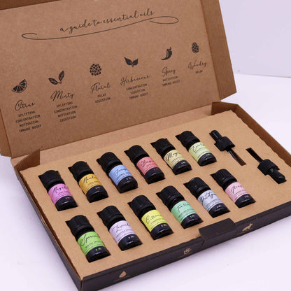 Coffret bien-être Printemps contenant 12 huiles essentielles florales