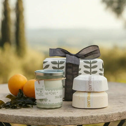 Coffret Cadeaux Bougie Sels de Mer &amp; Bombes de bain | Agnès &amp; Cat
