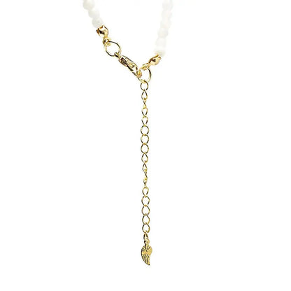 Collier pierre de lune et lune 37 cm, collier ésotérique pour émotions apaisées