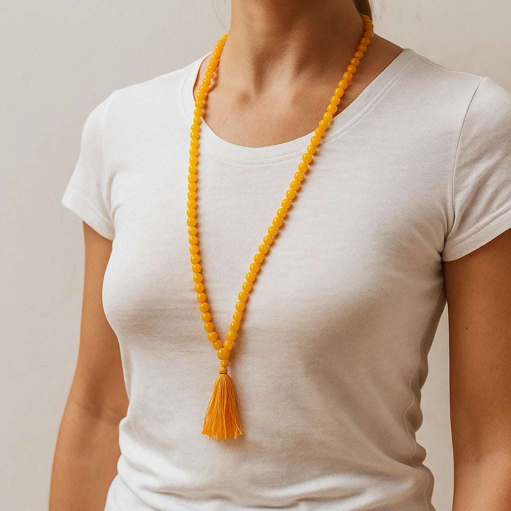Mala Quartz Doré | 108 perles