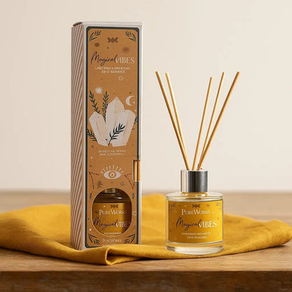 Diffuseur de parfum Vibrations Magiques petit format en situation dans une décoration zen