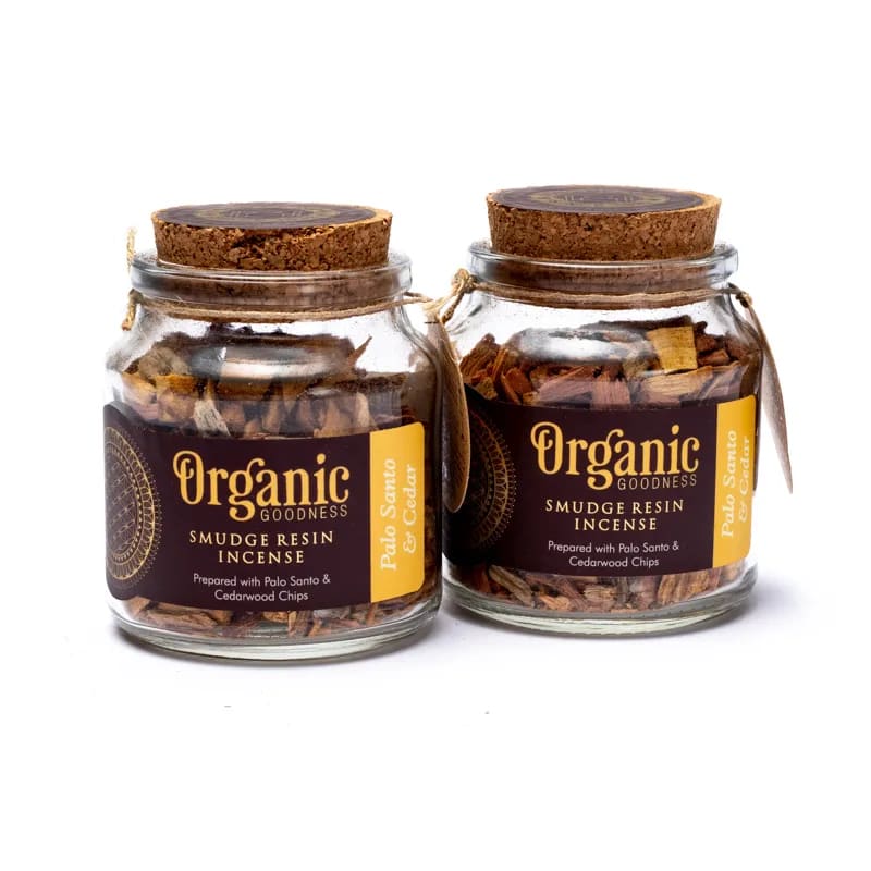 Encens résine Palo santo et Cèdre 2 pots
