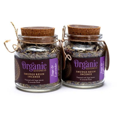 Encens résine Sauge et Lavande 2 pots