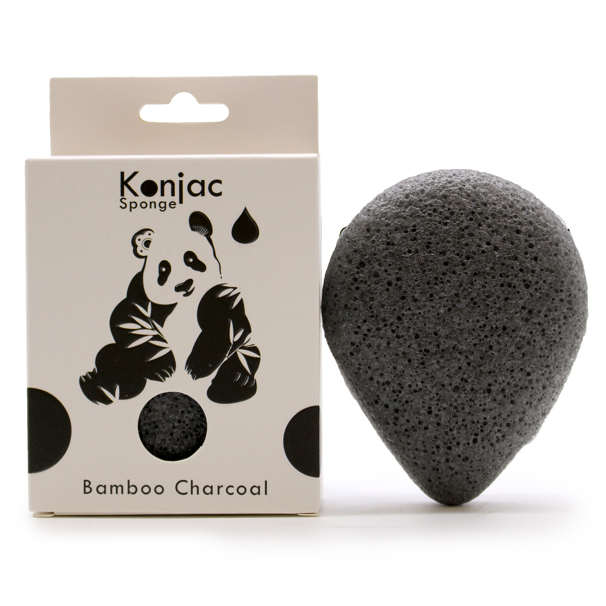 Éponge Konjac Goutte - Parfums naturels - Charbon de Bambou - Astroya