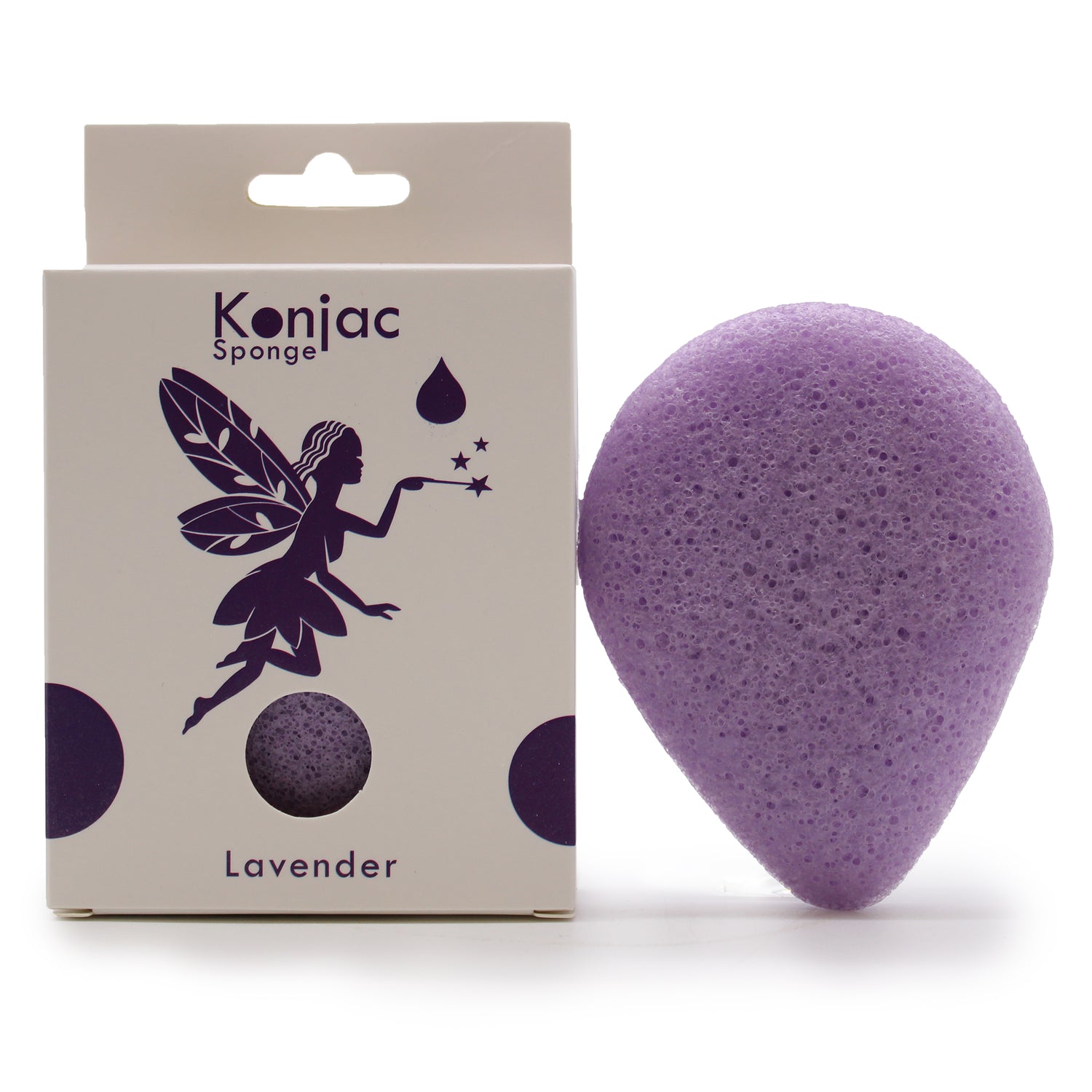 Éponge Konjac Goutte - Parfums naturels - Lavande - Astroya