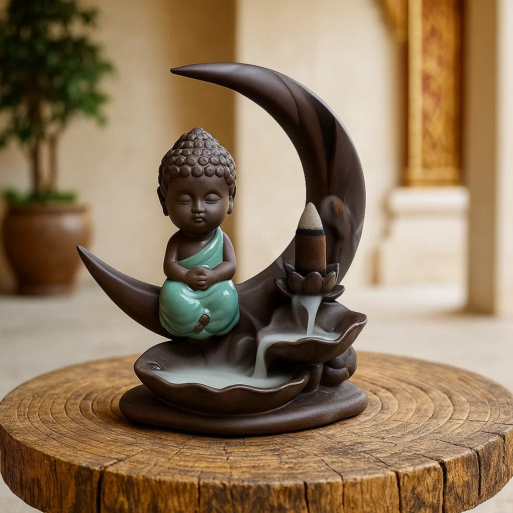 Fontaine à encens | Bouddha &amp; Lune