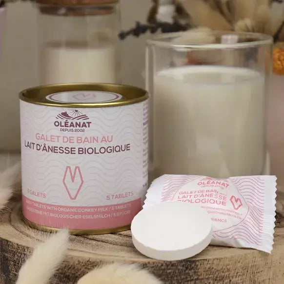 Galets effervescents de bain Lait d'ânesse & Jasmin