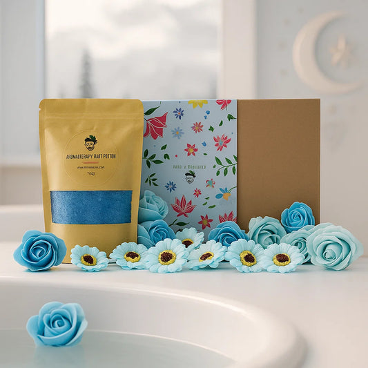 Coffret cadeau Spa bleu  - romantisme et élégance dans votre salle de bain
