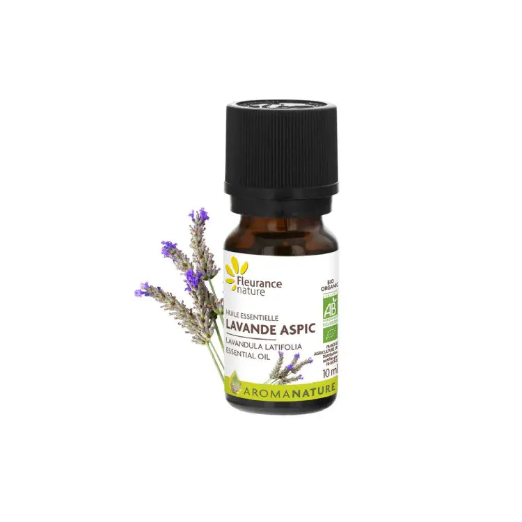 Huile Essentielle de Lavande Aspic Bio | Apaisement des Piqûres &amp; Brûlures- Flacon de 10ml