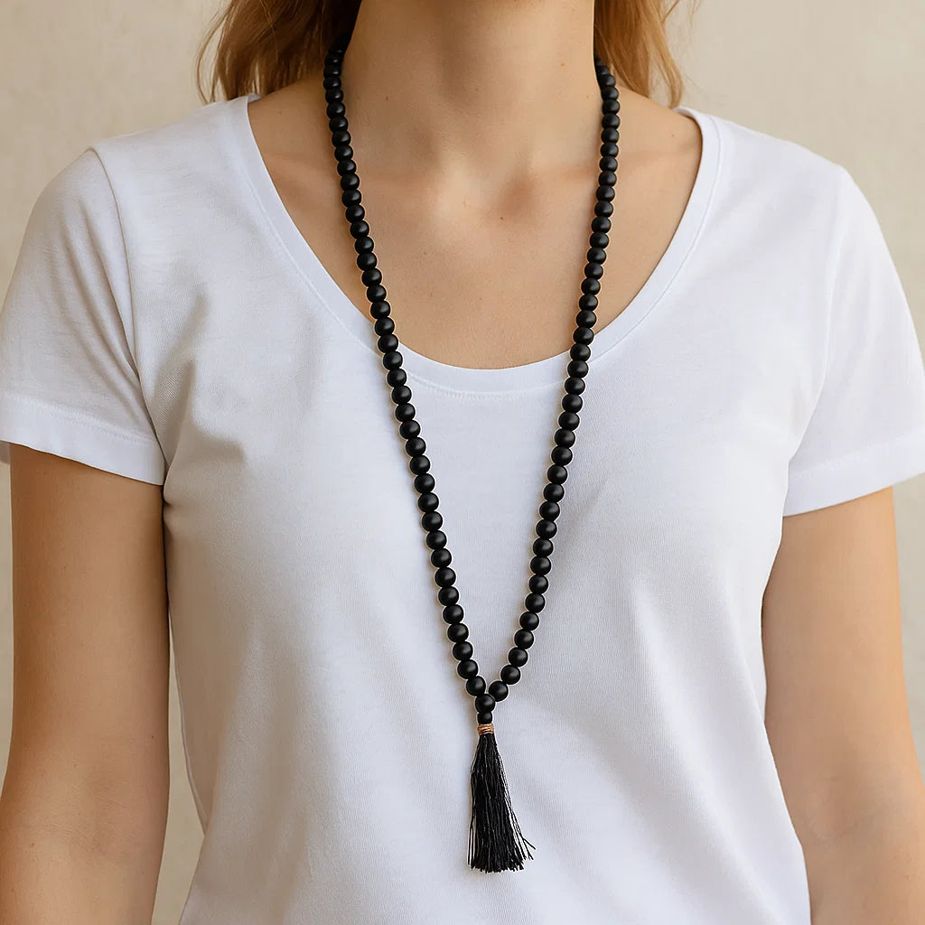 Mala Agate Noire | 108 perles