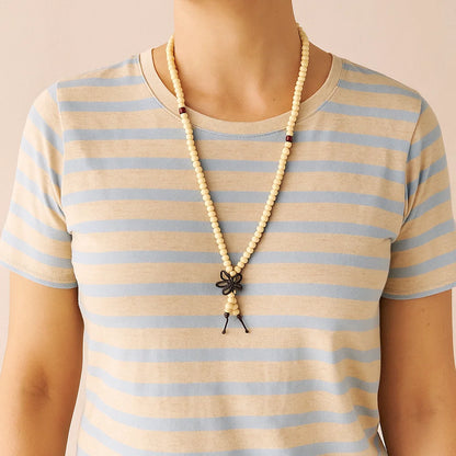 Mala en Bois avec Perles de Verre | 108 perles