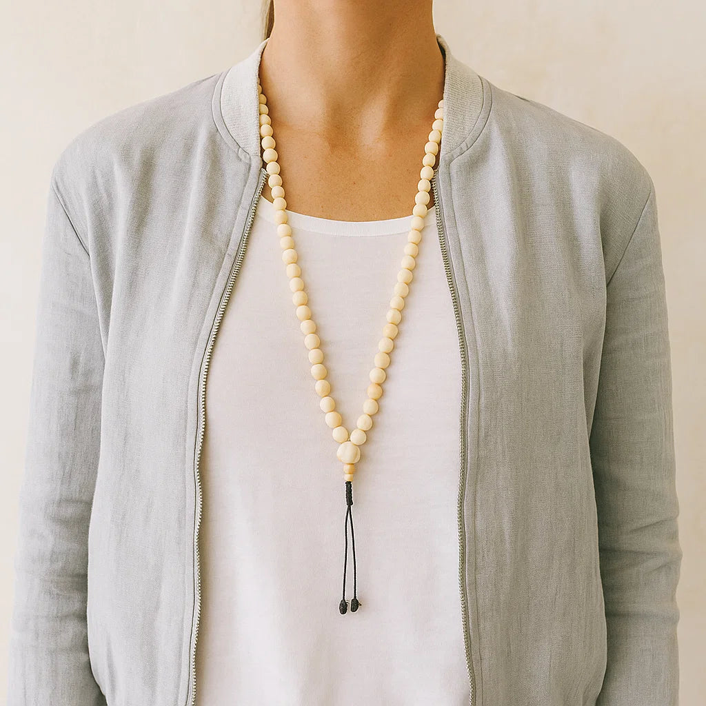 Mala Coquillage Naturel | 108 perles