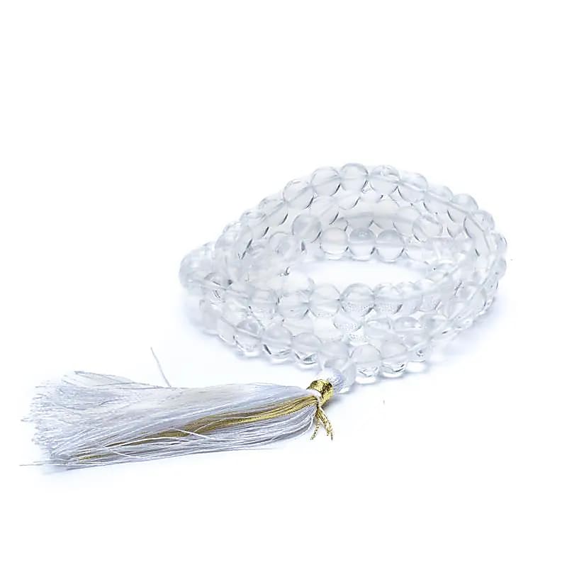 Mala Cristal de Roche Blanc | 108 perles