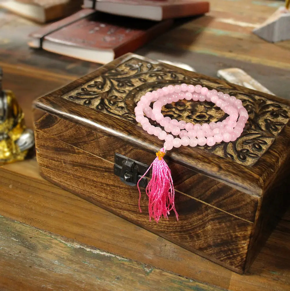 Mala Quartz Rose