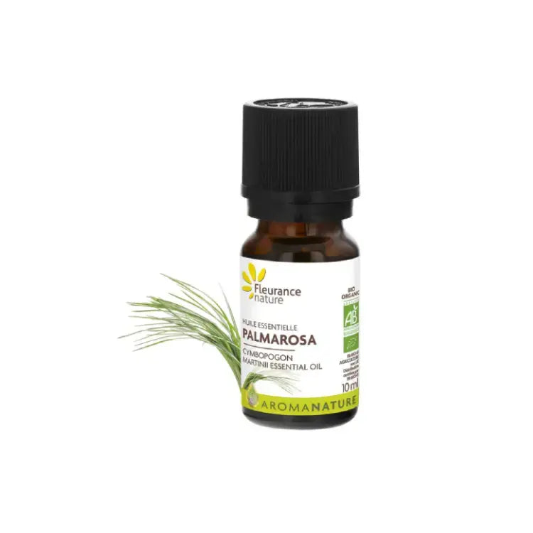 Huile Essentielle de Palmarosa Bio | Hydratation &amp; Régénération de la Peau - Flacon de 10ml