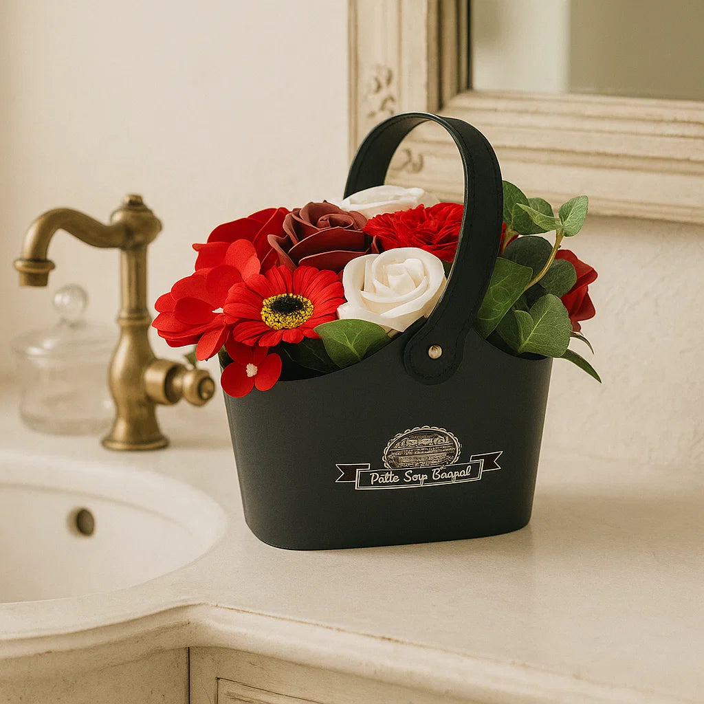 Panier de fleurs de savon - S