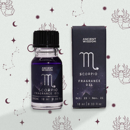 Parfum astro Scorpion : huile de parfum pailletée en flacon de 10ml