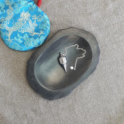 Pendule cylindrique en laiton chromé avec pochette