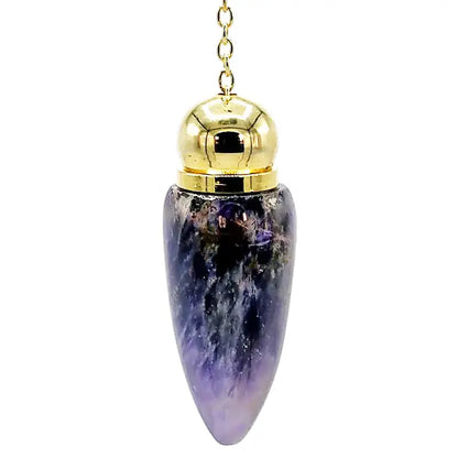 Pendule en Améthyste plaqué laiton